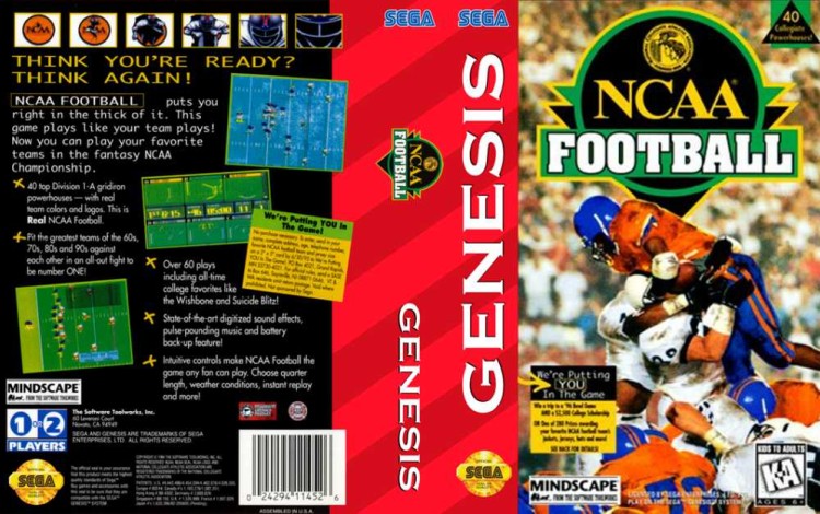 NCAA Football - Sega Genesis | VideoGameX