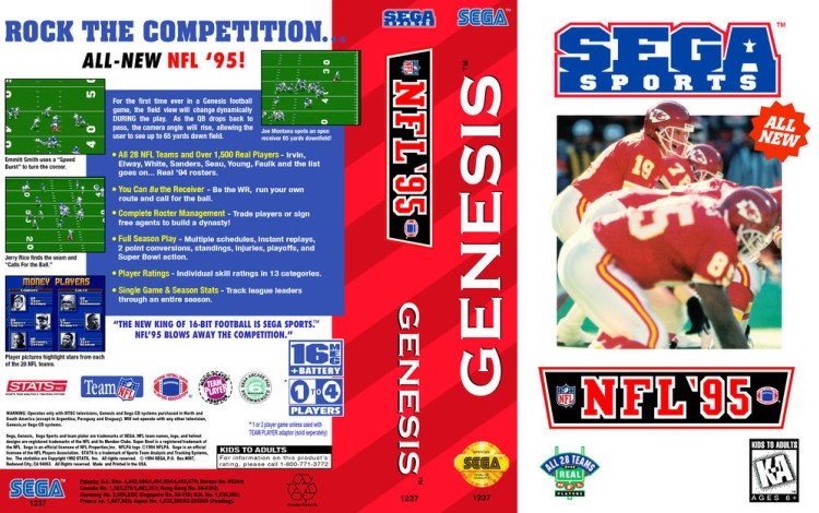 NFL '95 - Sega Genesis | VideoGameX