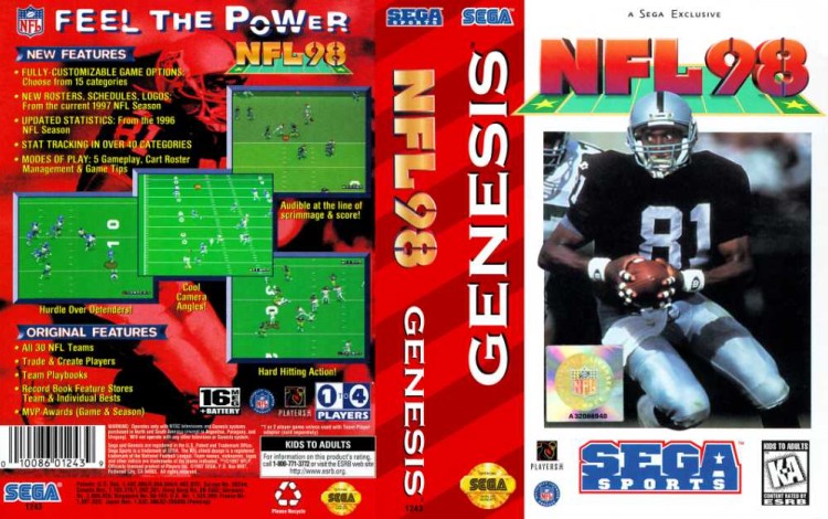 NFL '98 - Sega Genesis | VideoGameX