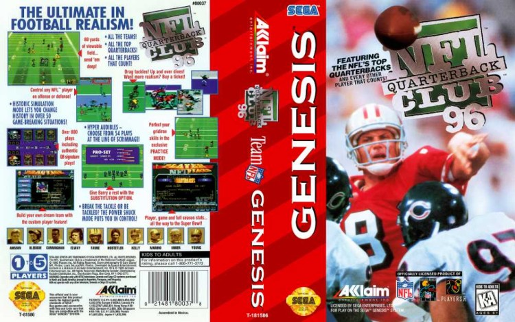 NFL Quarterback Club '96 - Sega Genesis | VideoGameX