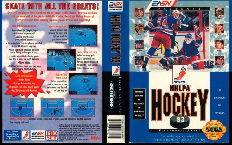 NHLPA Hockey '93 - Sega Genesis | VideoGameX