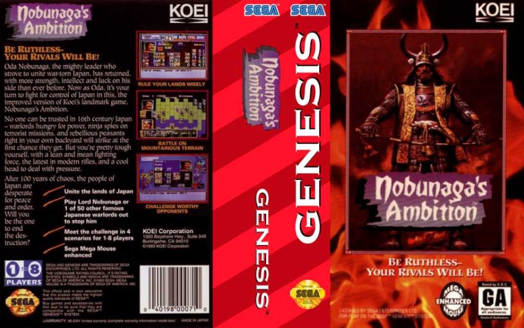 Nobunaga's Ambition - Sega Genesis | VideoGameX