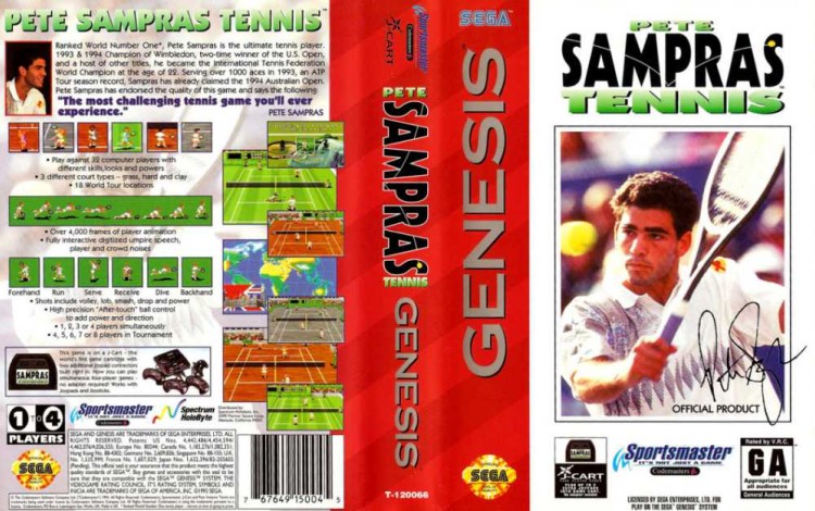 Pete Sampras Tennis - Sega Genesis | VideoGameX