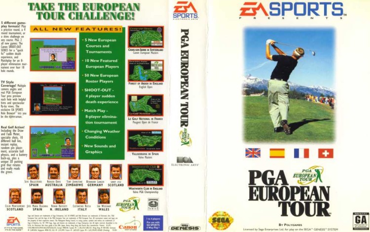 PGA European Tour - Sega Genesis | VideoGameX