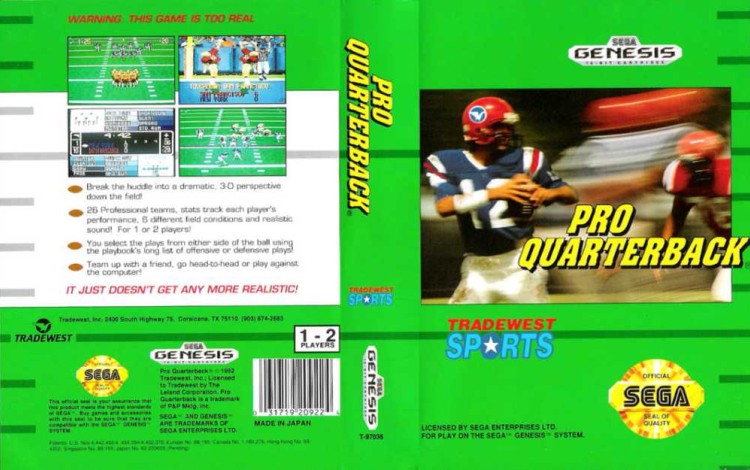 Pro Quarterback - Sega Genesis | VideoGameX