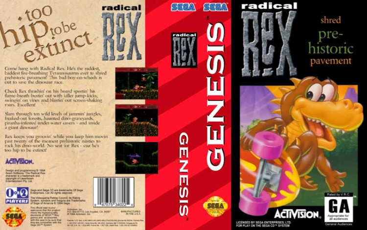 Radical Rex - Sega Genesis | VideoGameX