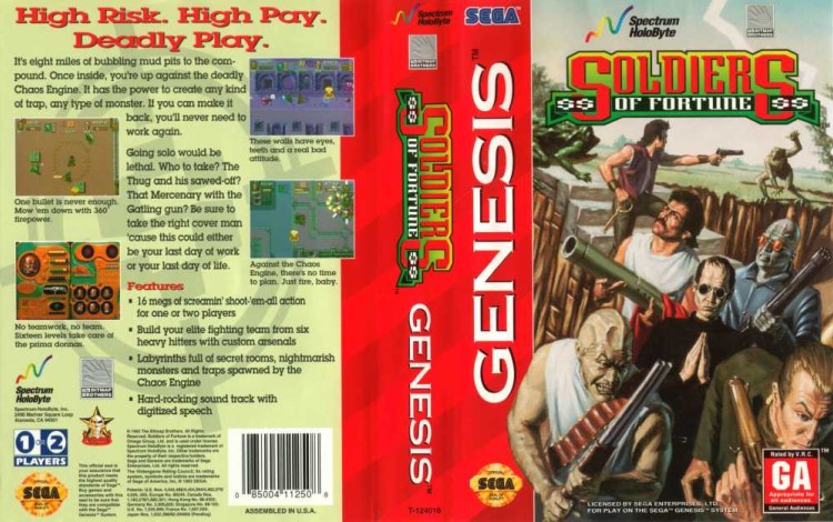 Soldiers of Fortune - Sega Genesis | VideoGameX