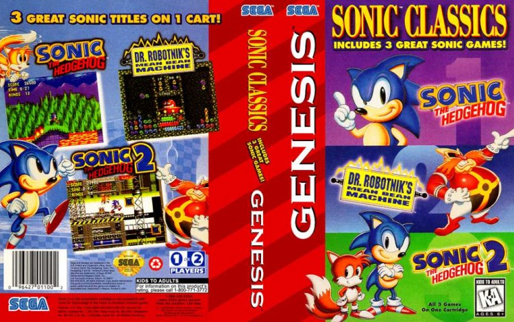 Sonic Classics 3 in 1 - Sega Genesis | VideoGameX