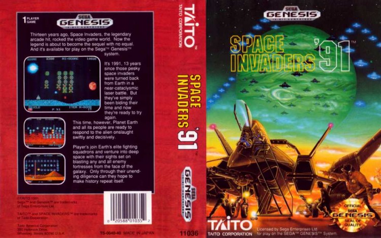 Space Invaders '91 - Sega Genesis | VideoGameX