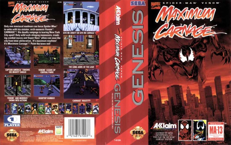 Maximum Carnage - Sega Genesis | VideoGameX