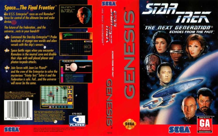 Star Trek The Next Generation: Echoes From the Past - Sega Genesis | VideoGameX