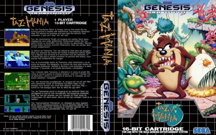 Taz-Mania - Sega Genesis | VideoGameX