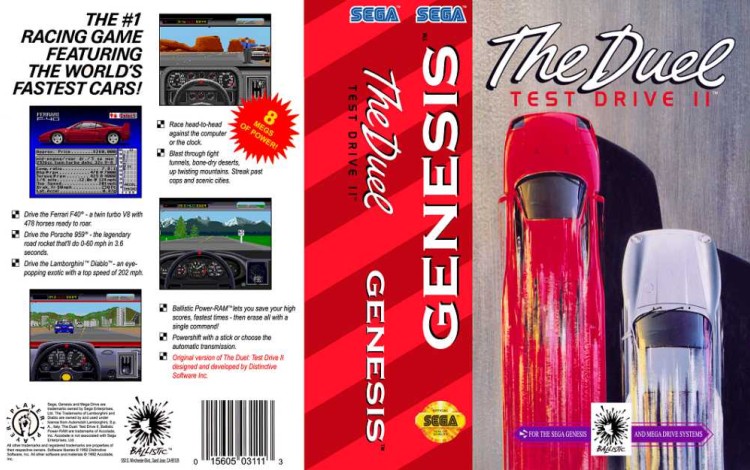 Test Drive II: The Duel - Sega Genesis | VideoGameX