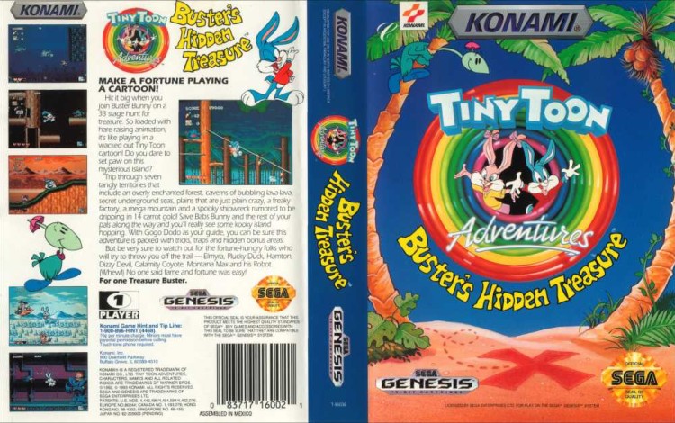 Tiny Toon Adventures: Buster's Hidden Treasure - Sega Genesis | VideoGameX