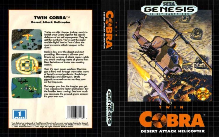 Twin Cobra: Desert Attack Helicopter - Sega Genesis | VideoGameX