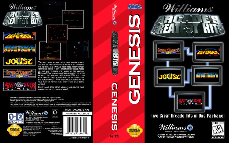 Williams: Arcade's Greatest Hits - Sega Genesis | VideoGameX