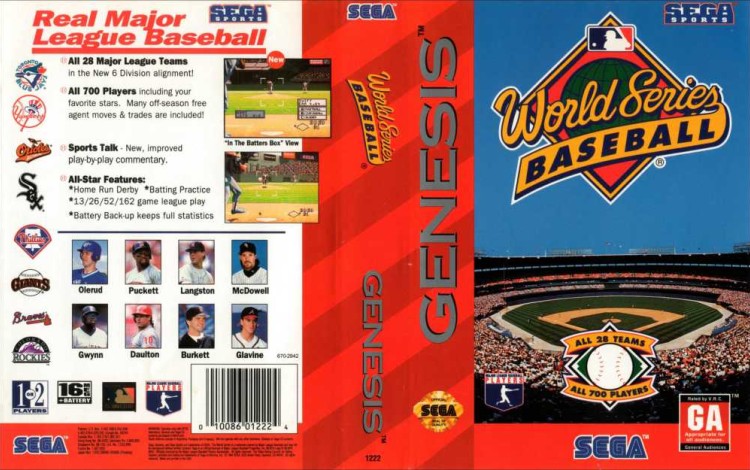 World Series Baseball - Sega Genesis | VideoGameX