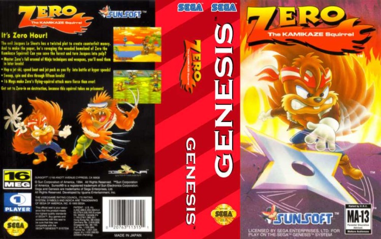 Zero The Kamikaze Squirrel - Sega Genesis | VideoGameX