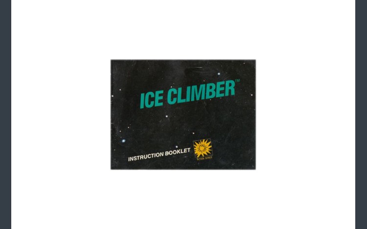 Ice Climber Nintendo Instruction Manual - Manuals | VideoGameX