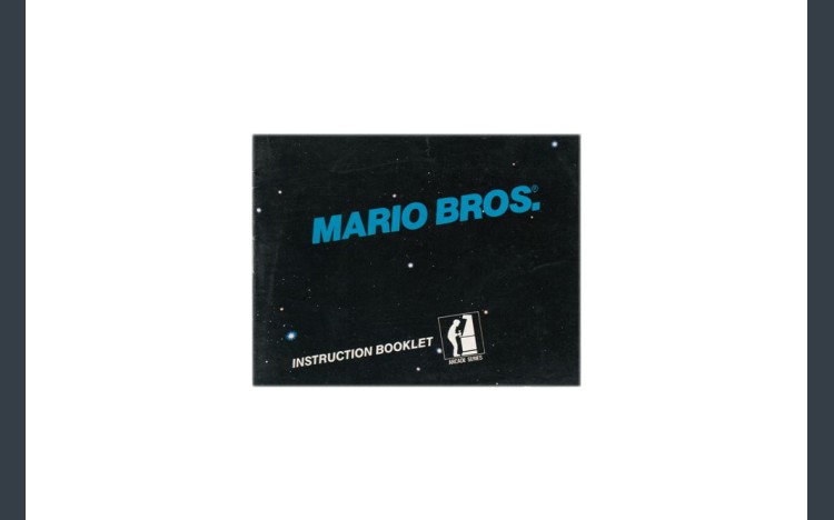 Mario Bros. Nintendo Instruction Manual - Manuals | VideoGameX