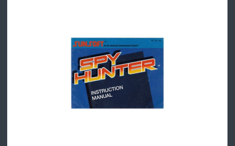 Spy Hunter Nintendo Instruction Manual - Manuals | VideoGameX