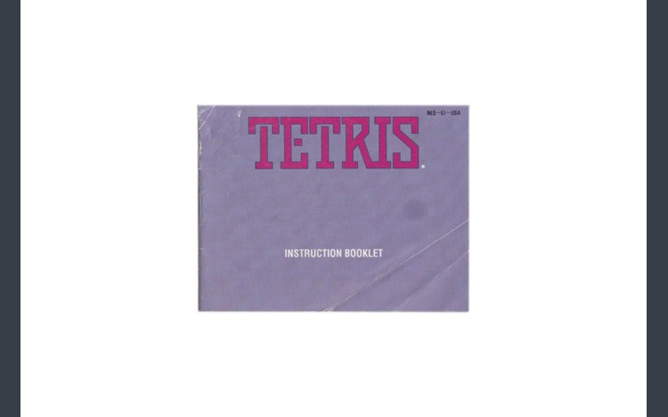 Tetris Nintendo Instruction Manual - Manuals | VideoGameX