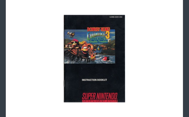 Donkey Kong Country 3 Super Nintendo Instruction Manual - Manuals | VideoGameX