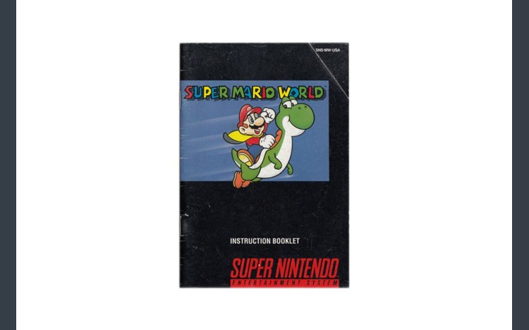 Super Mario World Super Nintendo Instruction Manual - Manuals | VideoGameX