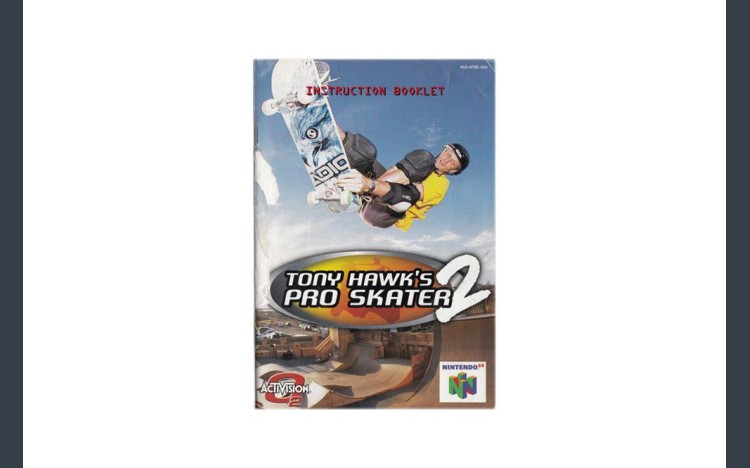 Tony Hawk's Pro Skater 2 Nintendo 64 Instruction Manual - Manuals | VideoGameX