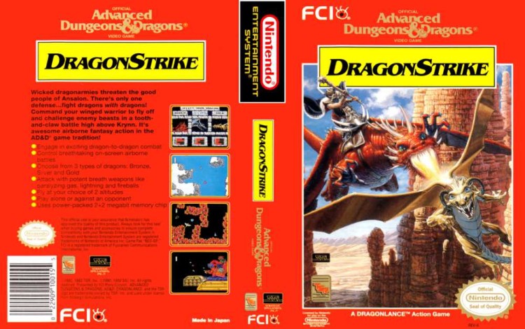 Advanced Dungeons & Dragons: DragonStrike - Nintendo NES | VideoGameX