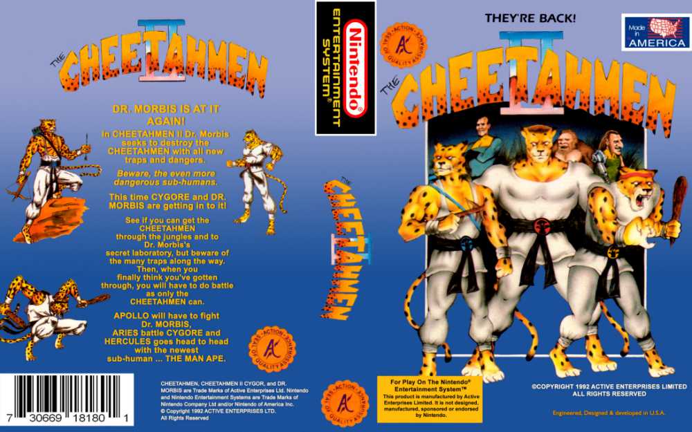 Cheetahmen II - Nintendo NES | VideoGameX