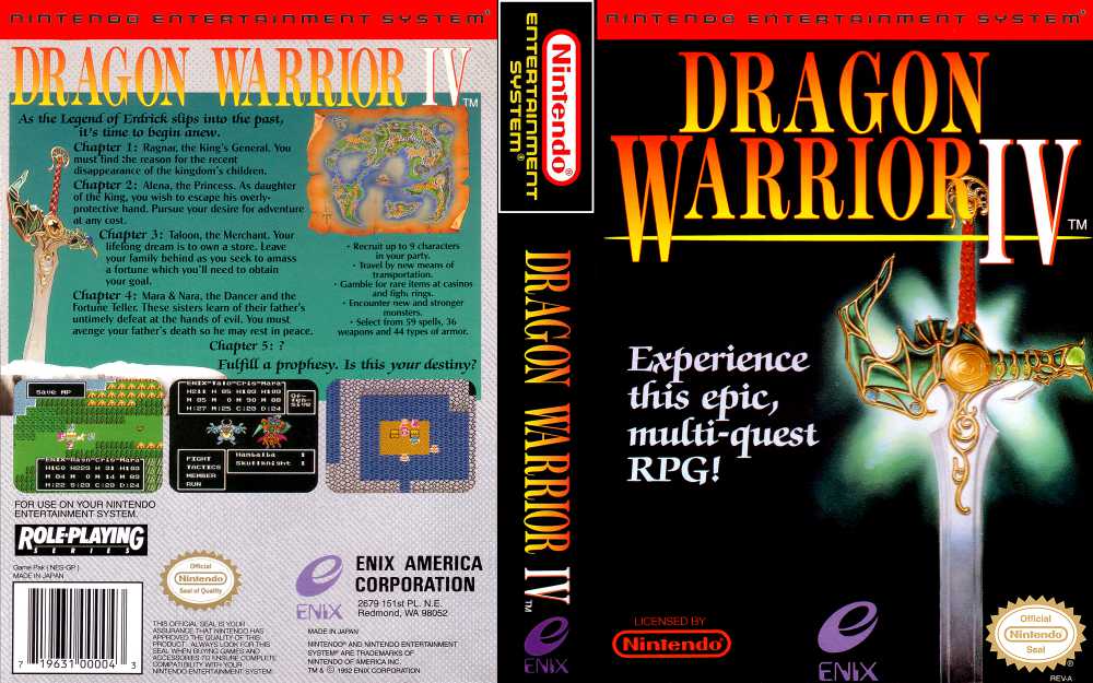 Dragon deals Warrior IV for Nintendo NES