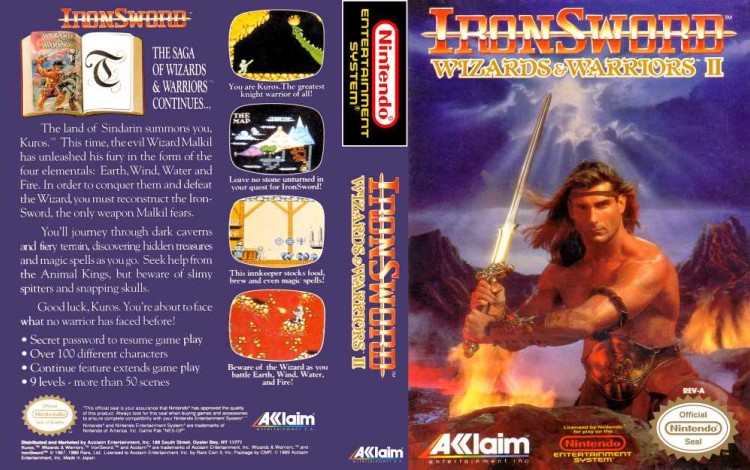 Iron Sword: Wizards and Warriors II - Nintendo NES | VideoGameX