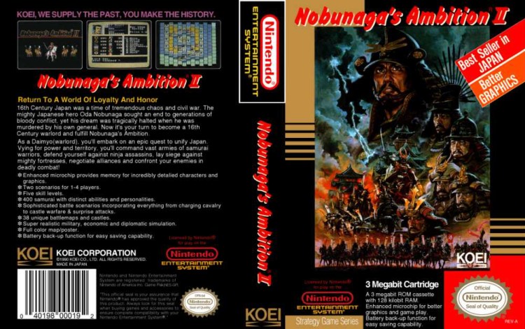 Nobunaga's Ambition II - Nintendo NES | VideoGameX