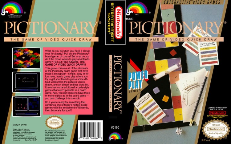 Pictionary: The Game of Video Quick Draw - Nintendo NES | VideoGameX