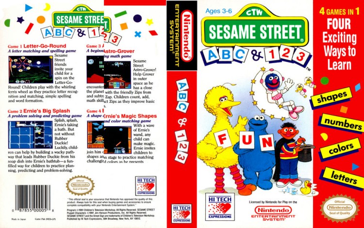 Sesame Street ABC/123 - Nintendo NES | VideoGameX