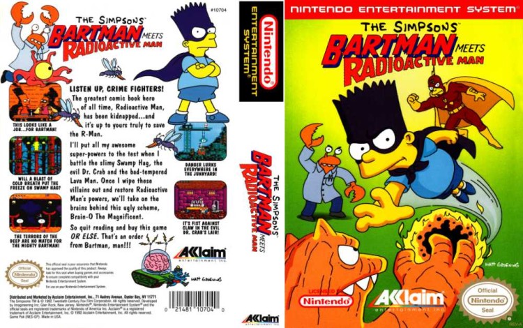 Simpsons, The: Bartman Meets Radioactive Man - Nintendo NES | VideoGameX