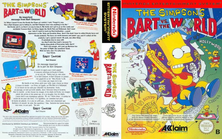 Simpsons: Bart vs. the World - Nintendo NES | VideoGameX