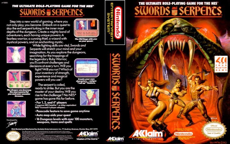 Swords and Serpents - Nintendo NES | VideoGameX