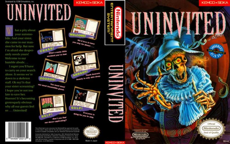 Uninvited - Nintendo NES | VideoGameX