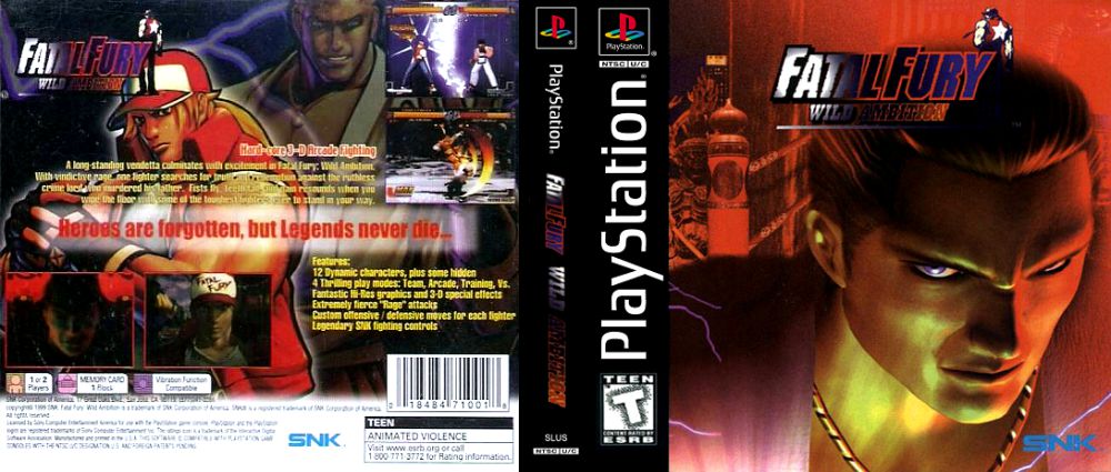 PS1 Fatal Fury Wild Ambition, Playstation - Video Games