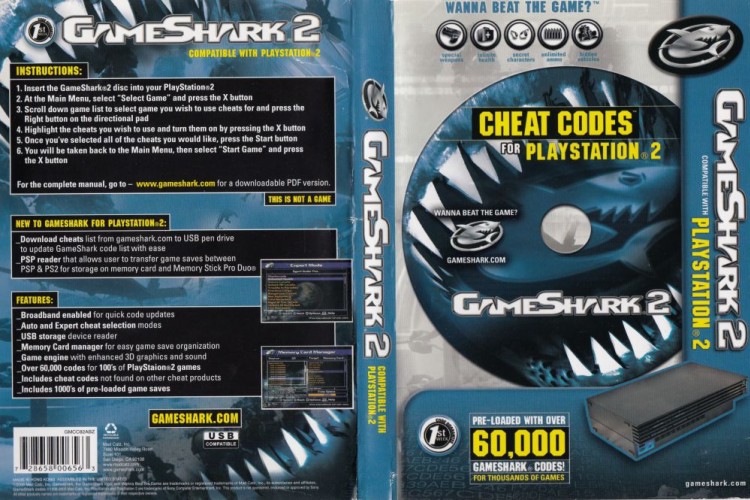 Gameshark 2 Para Playstation 2 Ps2