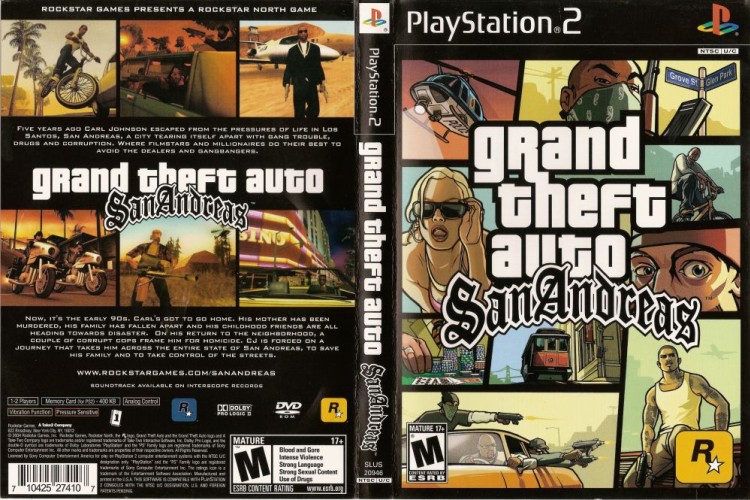 Grand Theft Auto: San Andreas - Game Manual (PS2) (Instruction