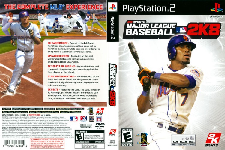 Major League Baseball 2K8 - PlayStation 2 | VideoGameX