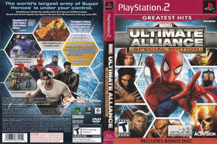 marvel ultimate alliance gold edition disc