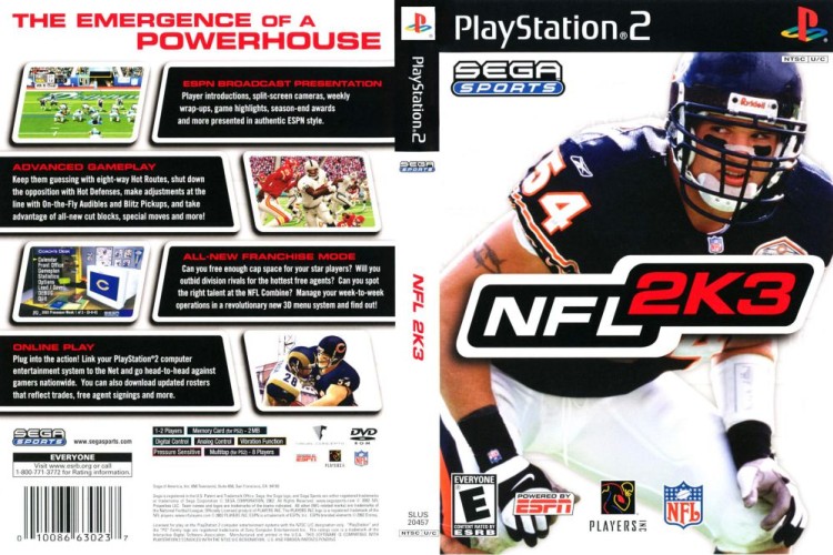 NFL 2K3 - PlayStation 2 | VideoGameX