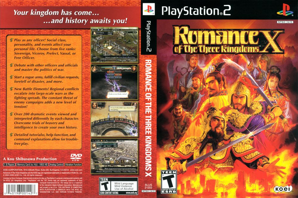 Romance of the Three Kingdoms X - PlayStation 2 | VideoGameX