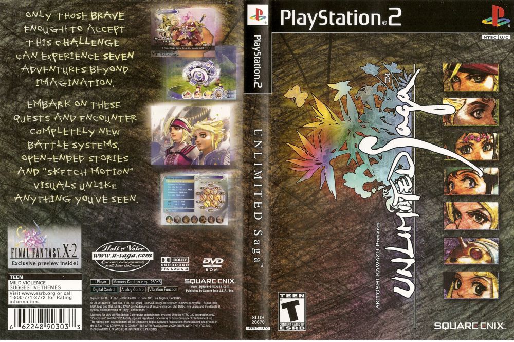 Jogo Unlimited Saga (Japonês) - PS2 em Promoção na Americanas
