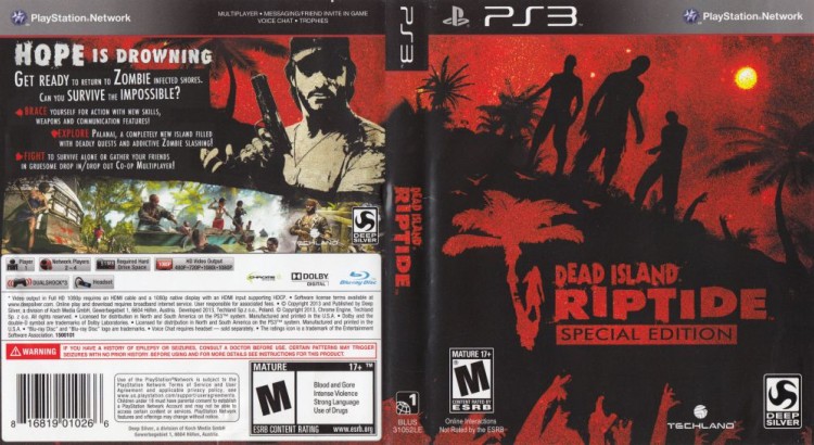 Dead Island: Riptide (PS3) 816819010266