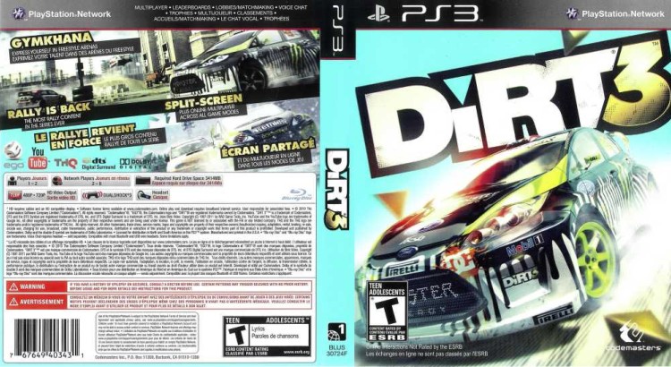 Dirt 3 - PlayStation 3 | VideoGameX